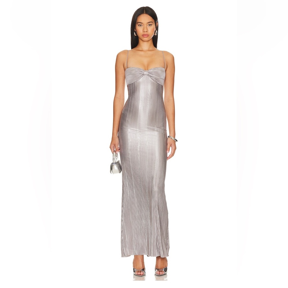 Lovers and Friends - Mya Gown in Silver Gray